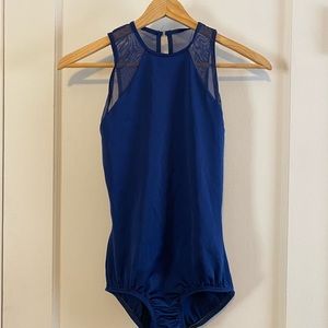 Body Wrappers Power Mesh Slit Back Leotard, Adult Medium